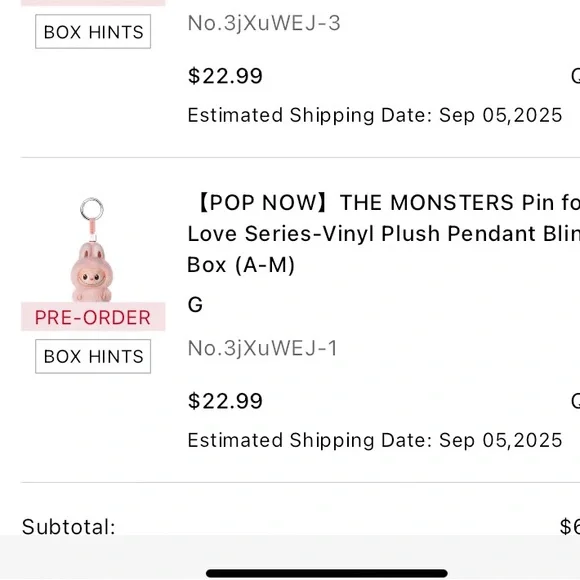 AUTHENTIC NEW Sealed Pop Mart Labubu Pin For Love Series - G ✨🩷 - Picture 4 of 5